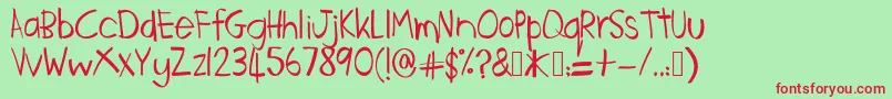 Cakorayam Font – Red Fonts on Green Background