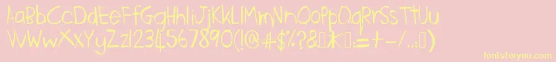 Cakorayam Font – Yellow Fonts on Pink Background