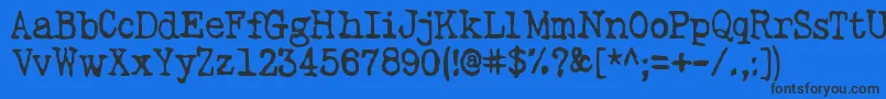 TangoPsychedelia Font – Black Fonts on Blue Background