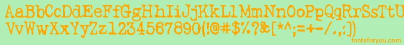 TangoPsychedelia Font – Orange Fonts on Green Background