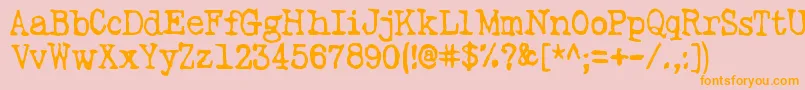 TangoPsychedelia Font – Orange Fonts on Pink Background