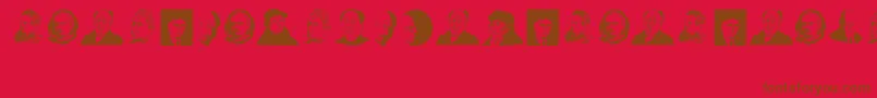 GreatPersonalities Font – Brown Fonts on Red Background