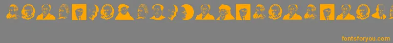 GreatPersonalities Font – Orange Fonts on Gray Background