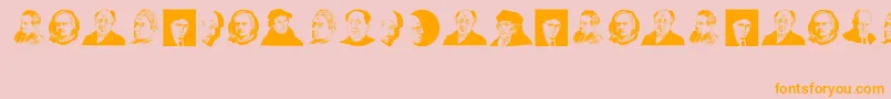 GreatPersonalities Font – Orange Fonts on Pink Background