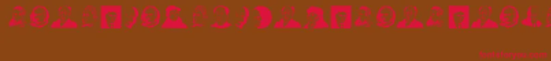 GreatPersonalities Font – Red Fonts on Brown Background