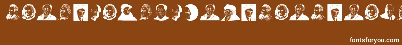 GreatPersonalities Font – White Fonts on Brown Background