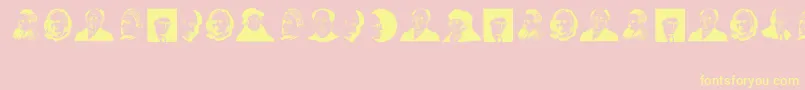 GreatPersonalities Font – Yellow Fonts on Pink Background
