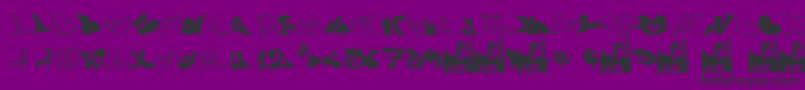 GraffiiWassimo Font – Black Fonts on Purple Background