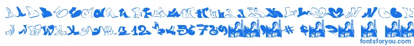 Шрифт GraffiiWassimo – синие шрифты