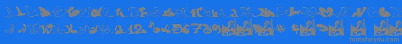 Шрифт GraffiiWassimo – серые шрифты на синем фоне
