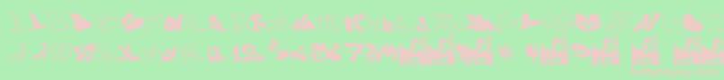 フォントGraffiiWassimo – 緑の背景にピンクのフォント