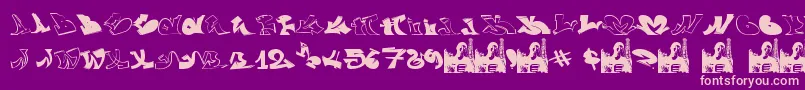 Czcionka GraffiiWassimo – różowe czcionki na fioletowym tle
