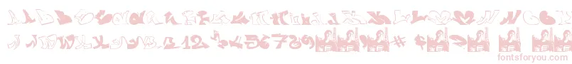 Czcionka GraffiiWassimo – różowe czcionki na białym tle