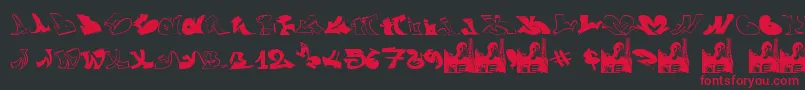Czcionka GraffiiWassimo – czerwone czcionki na czarnym tle