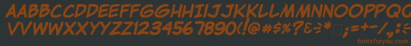 ClemBold-fontti – ruskeat fontit mustalla taustalla