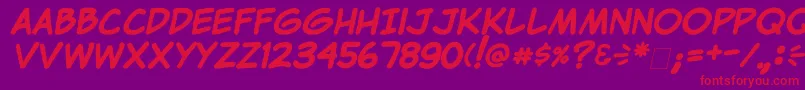 ClemBold Font – Red Fonts on Purple Background