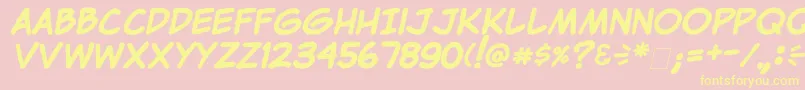 ClemBold Font – Yellow Fonts on Pink Background