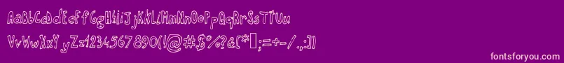 Newcomicage Font – Pink Fonts on Purple Background