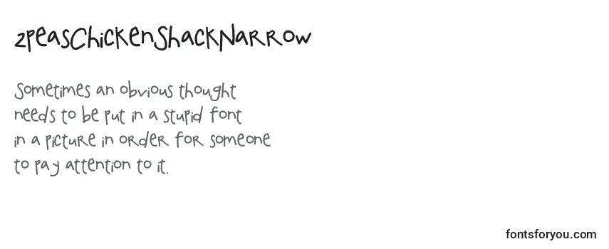 2peasChickenShackNarrow Font