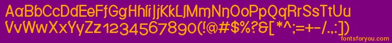 Bedizen Font – Orange Fonts on Purple Background