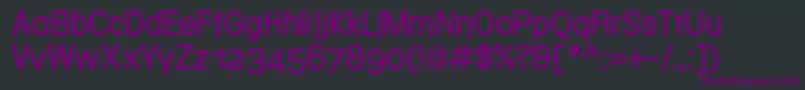 Czcionka Bedizen – fioletowe czcionki na czarnym tle
