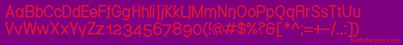 Bedizen Font – Red Fonts on Purple Background