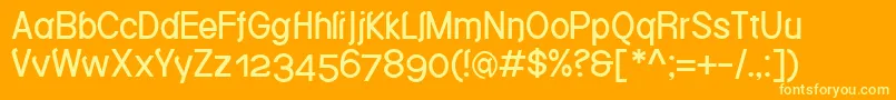 Bedizen Font – Yellow Fonts on Orange Background