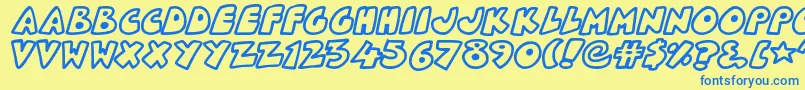 PlanetoidX Font – Blue Fonts on Yellow Background