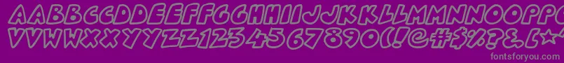 PlanetoidX Font – Gray Fonts on Purple Background