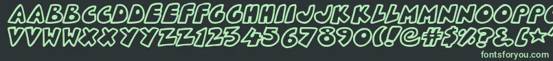 PlanetoidX Font – Green Fonts on Black Background