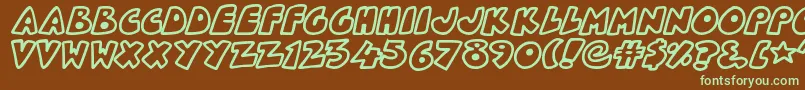 PlanetoidX Font – Green Fonts on Brown Background