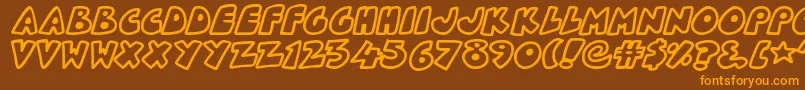 PlanetoidX Font – Orange Fonts on Brown Background