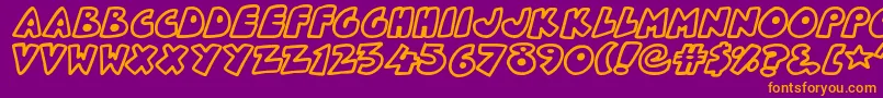 PlanetoidX Font – Orange Fonts on Purple Background