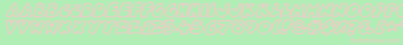 PlanetoidX Font – Pink Fonts on Green Background