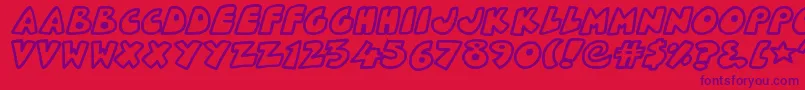 PlanetoidX Font – Purple Fonts on Red Background