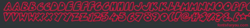 PlanetoidX Font – Red Fonts on Black Background