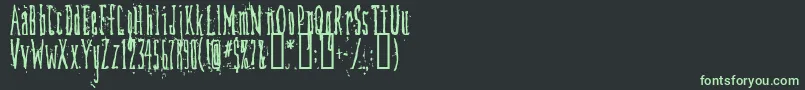 Dirtydeco Font – Green Fonts on Black Background