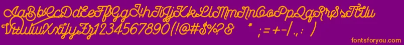 Wasted Font – Orange Fonts on Purple Background