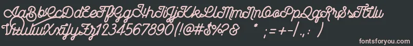 Wasted Font – Pink Fonts on Black Background