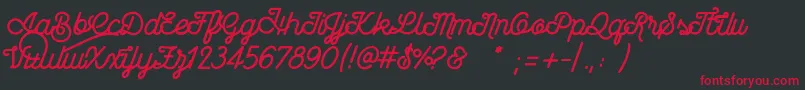 Wasted Font – Red Fonts on Black Background