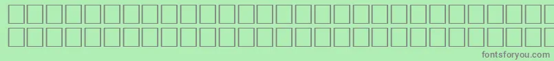 フォントGauntRegular – 緑の背景に灰色の文字