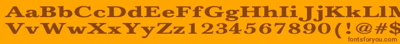 fuente NewbaskervilleBoldEx – Fuentes Marrones Sobre Fondo Naranja