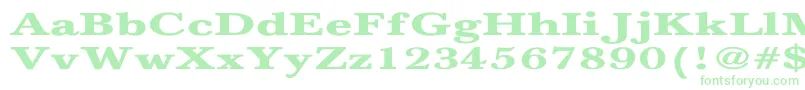 NewbaskervilleBoldEx Font – Green Fonts on White Background