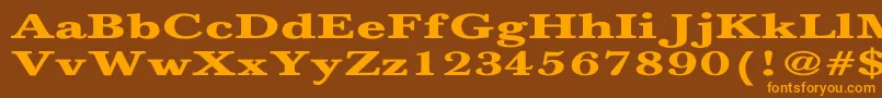 fuente NewbaskervilleBoldEx – Fuentes Naranjas Sobre Fondo Marrón