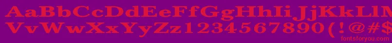 NewbaskervilleBoldEx-Schriftart – Rote Schriften auf violettem Hintergrund