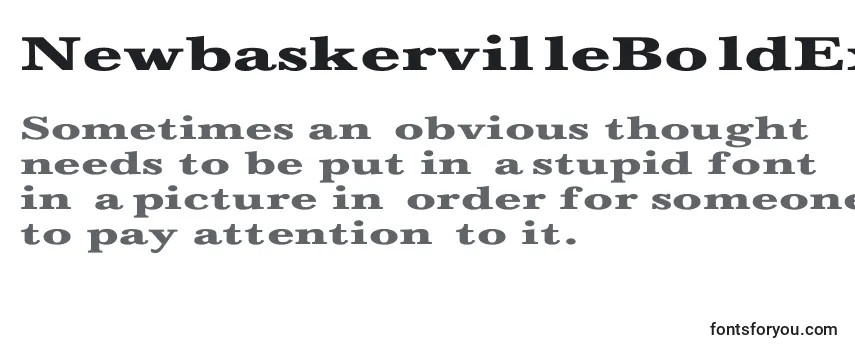 Schriftart NewbaskervilleBoldEx