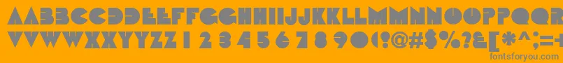 BebitNormal-Schriftart – Graue Schriften auf orangefarbenem Hintergrund