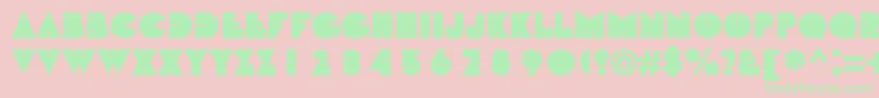 Czcionka BebitNormal – zielone czcionki na różowym tle
