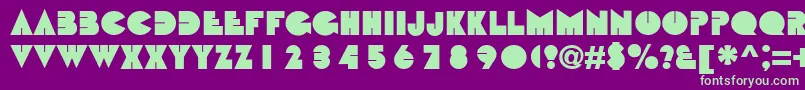 BebitNormal Font – Green Fonts on Purple Background