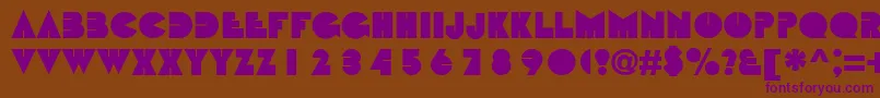 BebitNormal Font – Purple Fonts on Brown Background